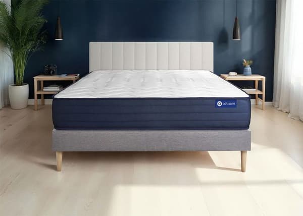 Madrass- och boxspringset 130x200 cm - Actimemo Life - Boxspringkit Grå