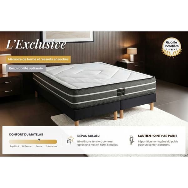 Pack Exklusiv 140 x 190 cm sängsats Vit