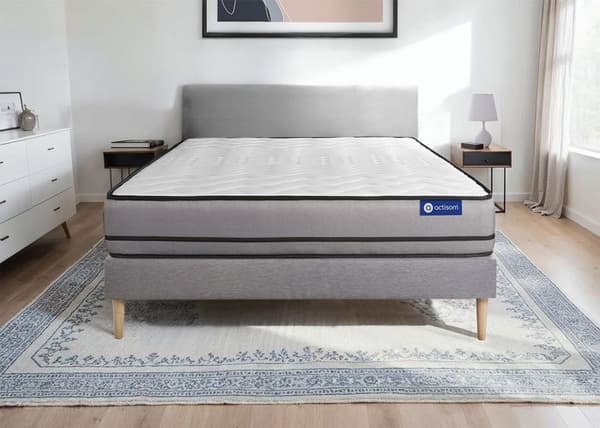 Madrass- och boxspringset 180x190 cm - Actimemo Night - Boxspringkit Grå