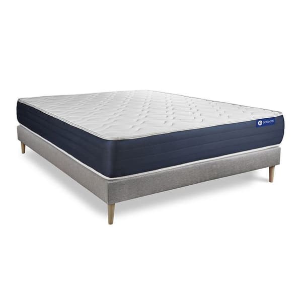 Sängset Madrass Sängbotten 180x200 cm - Grå Sängbotten (i kit) - Actimemo Sleep