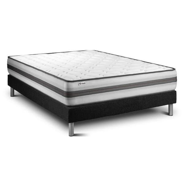 Sengemadras og Sengebund 180x200 cm - Sort Sengebund (i kit) - Vitalpower Recover Sort