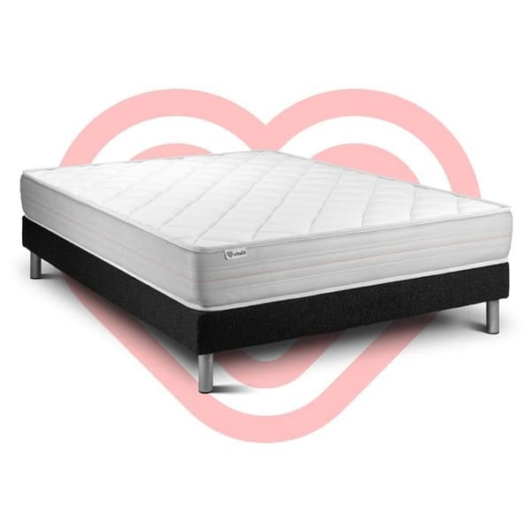 Sengemadras og Sengebund 130x200 cm - Sort Sengebund (i kit) - Vitalmemo Sort