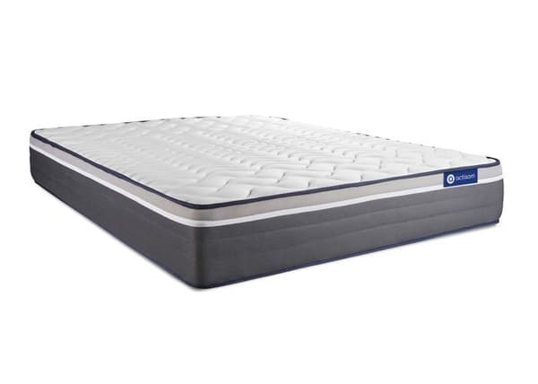 ACTISOM - Madrass och sängram 140x210 - ActiMemo Plus - Grått kit