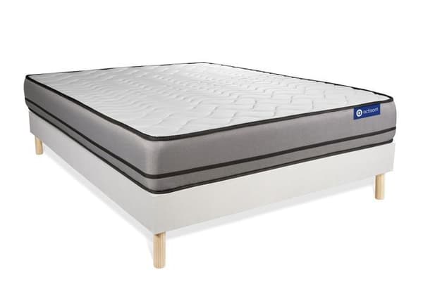 Madrass- och boxspringset 150x200 cm - Actimemo Night - Vitt boxspringkit