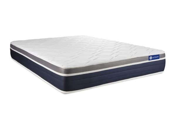 Madrass- och boxspringset 140x220 cm - Actimemo Confort - Grå boxspringkit