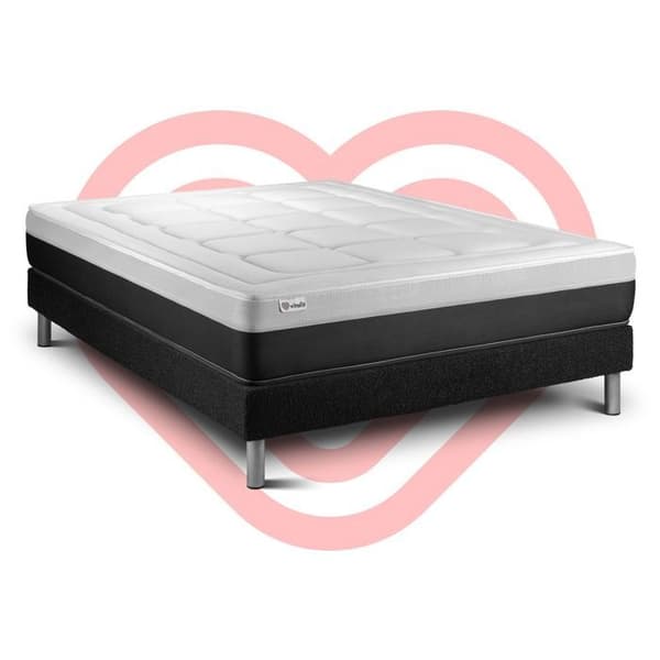 Sengemadras og Sengebund 180x220 cm - Sort Sengebund (i kit) - Vital Form Sort