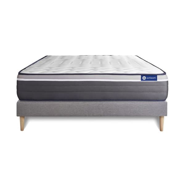 Sängset Madrass Sängbotten 120x190 cm - Grå Sängbotten (i kit) - ActiMemo Plus