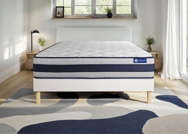 Madrass- och boxspringset 180x190 cm - Actimemo Ergo - Vit boxspringkit