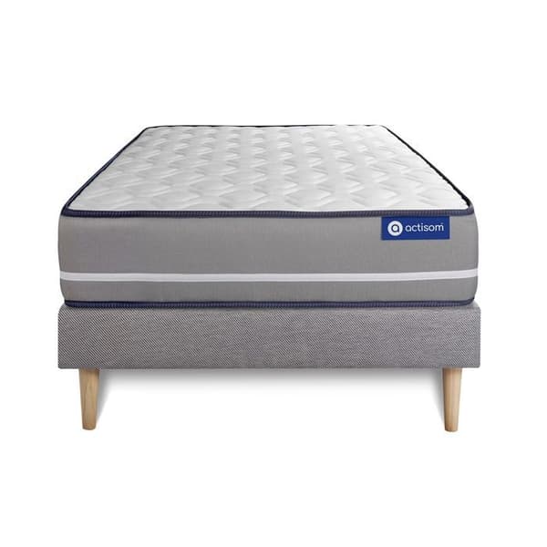 Sängset Madrass Sängbotten 80x190 cm - Grå Sängbotten (i kit) - Actimemo Pur
