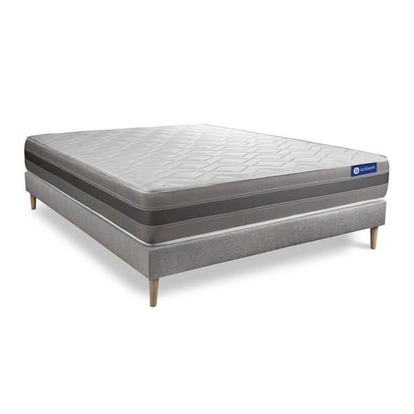 Sängset Madrass Sängbotten 160x200 cm - Grå Sängbotten (i kit) - Actimemo Relax