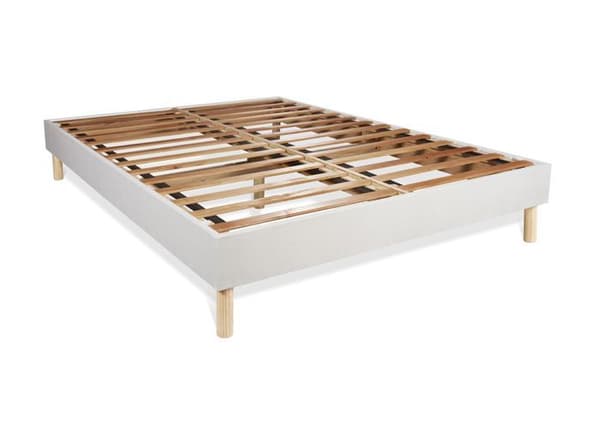 Madrass- och boxspringset 160x210 cm - Actimemo Life - Vitt boxspringkit