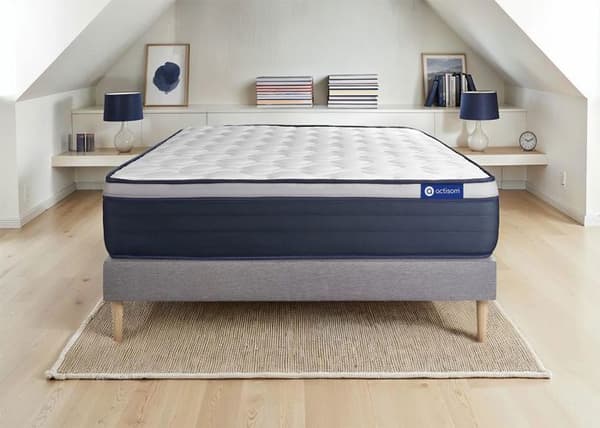 Sängset Madrass Sängbotten 150x200 cm - Actimemo Max - Sängbotten Kit Grå