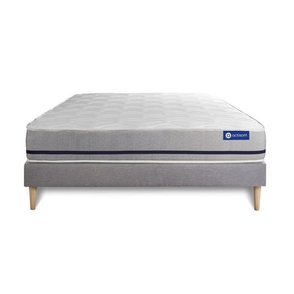 Sängset Madrass Sängbotten 200x200 cm - Grå Sängbotten (i kit) - Actimemo Soft