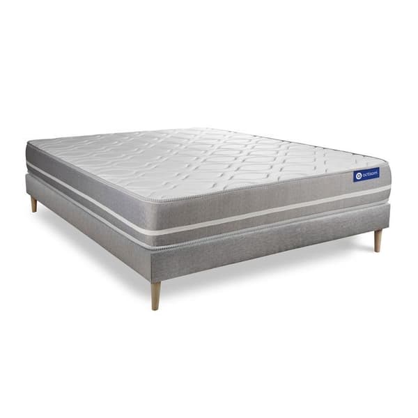 Sängset Madrass Sängbotten 140x190 cm - Grå Sängbotten (i kit) - Actimemo Touch