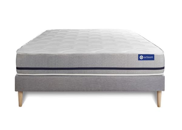 Madrass- och boxspringset 180x220 cm - Actiflex Soft - Boxspringkit Grå