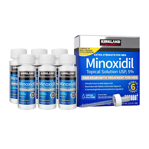 6x60ml = 360ml - Kirkland Extra Strength 5% Men Hair Regrowth 60ml Hair Loss