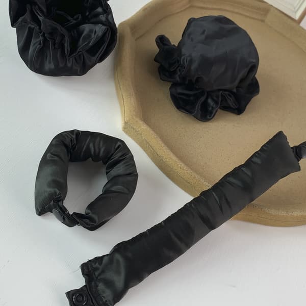 SOHO Heatless Flexi Rod Buns Sæt (3-pak) - Sort