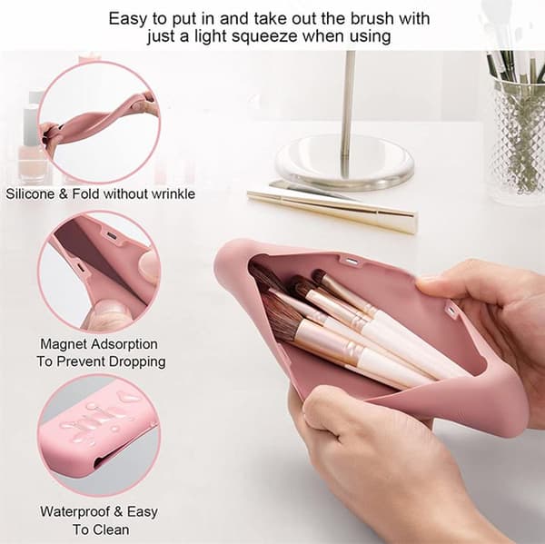 Technique PRO Silikon Reiseetui til Makeupkoster - Rosa