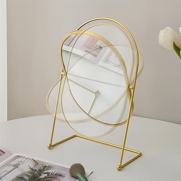 UNIQ Oval Lux bordspejl - sort