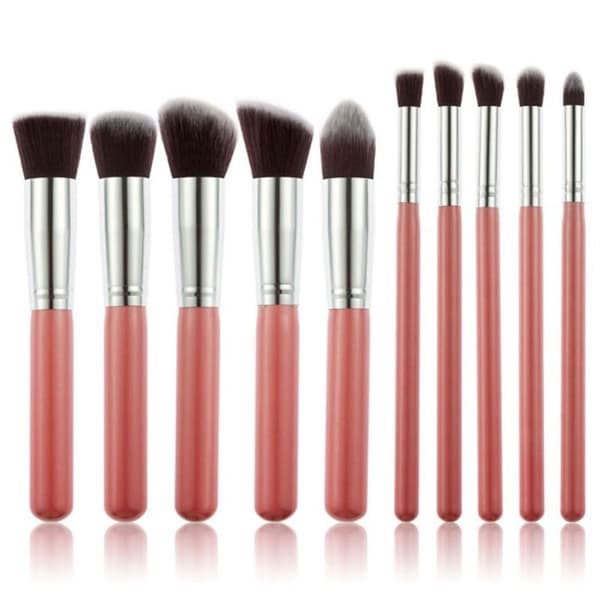Technique PRO Sminkebørster Rose | Rosa og Sølv | 10 stk