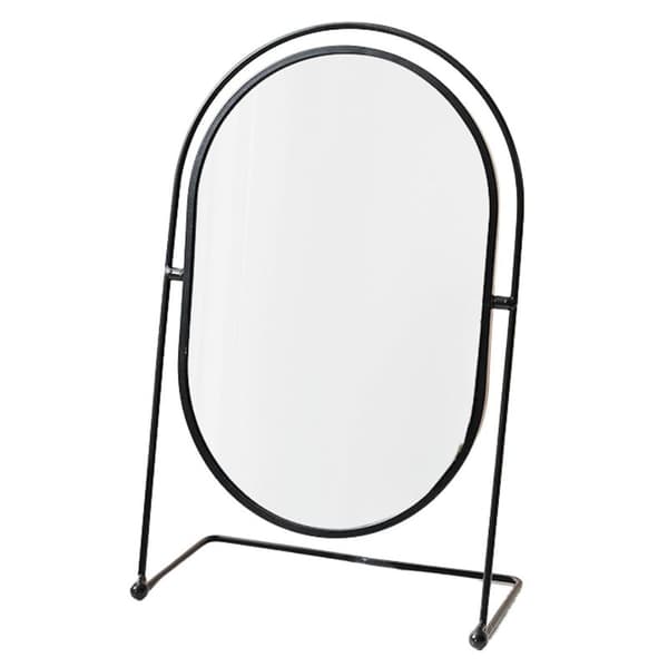 UNIQ Oval Lux bordspejl - sort