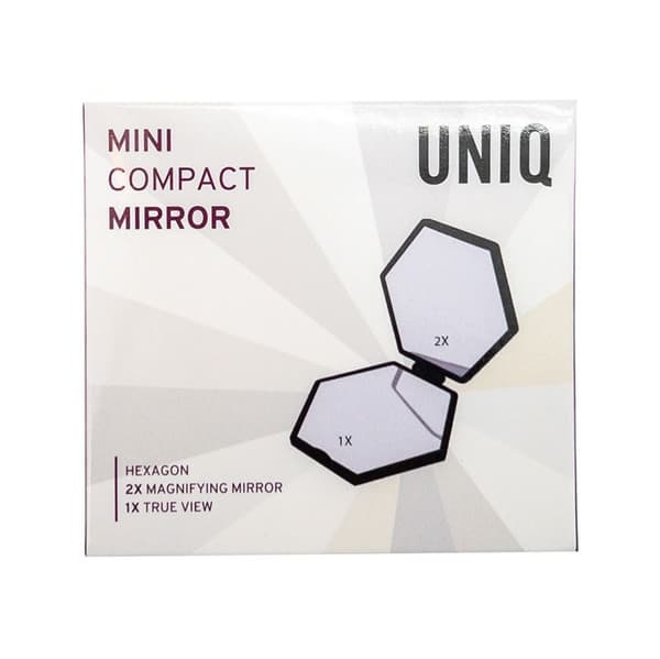 UNIQ Mini Compact Hexagon Spejl - Sort