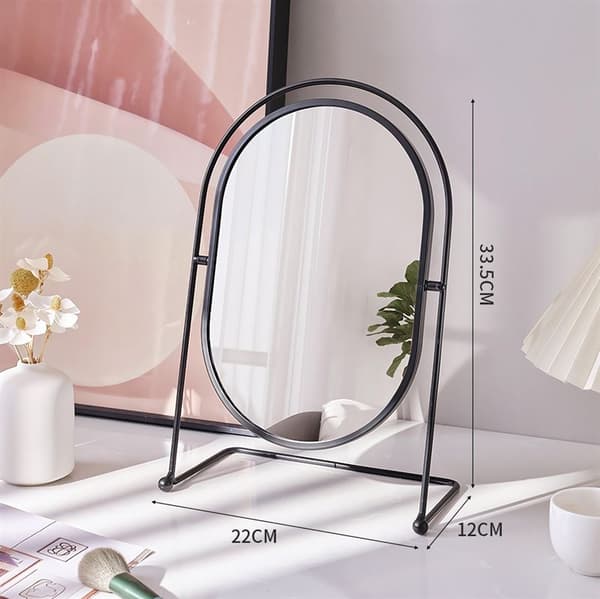 UNIQ Oval Lux bordspejl - sort