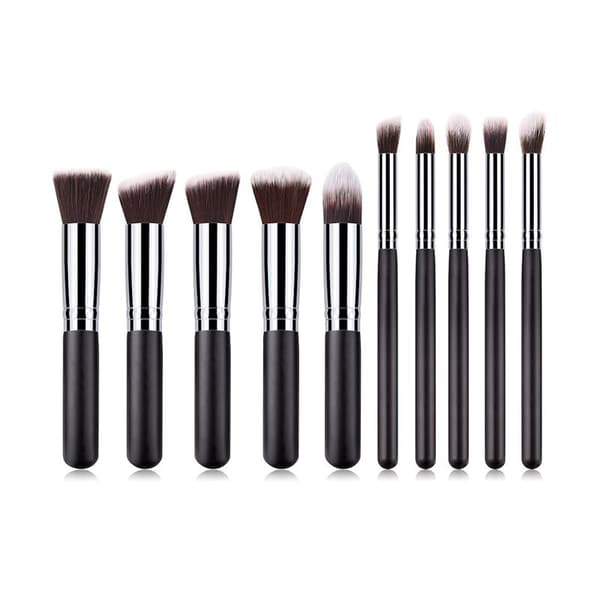 Technique PRO Makeupbørster i Sølv og Sort - 10-pak