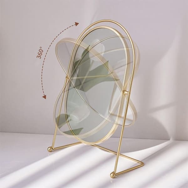 UNIQ Oval Lux bordspejl - sort