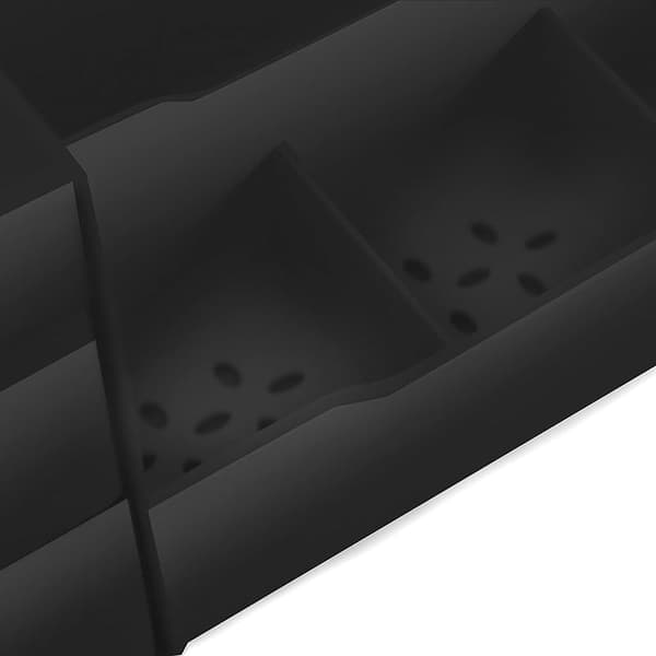UNIQ Makeup Organizer med 9 Rum - Sort Kosmetik Organizer