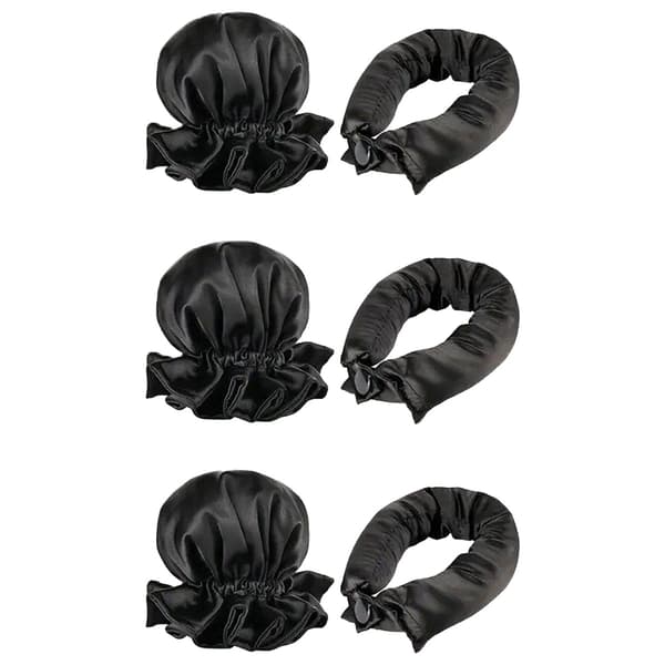 SOHO Heatless Flexi Rod Buns Sæt (3-pak) - Sort