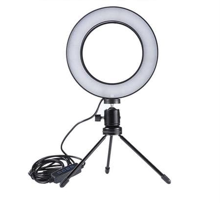 UNIQ Pro Ring Light Studio Bordmodel - Ringlight med Stativ og Mobilholder