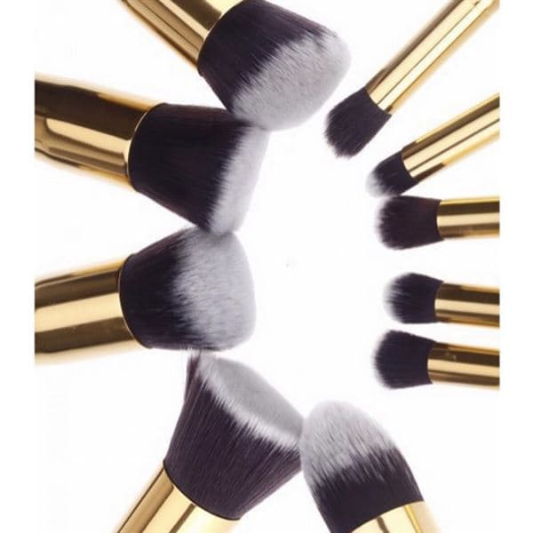 Technique PRO Makeupborstar Gold Edition - 10 kpl meikkisivellinsetti