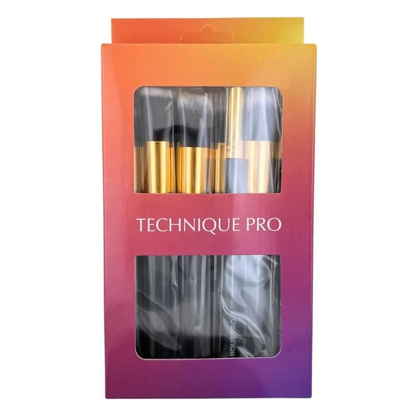 Technique PRO Makeupborstar, Gold edition - 10 st