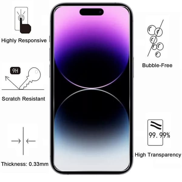 Stötsäker skal för iPhone 15 PLUS och 2 Härdat Glas Screen Protector Phonillico®