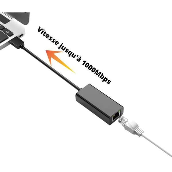USB till Ethernet-adapter - Ej specificerad - RJ45 - 1000 Mbps - Kompatibel med Windows-Mac-Linux