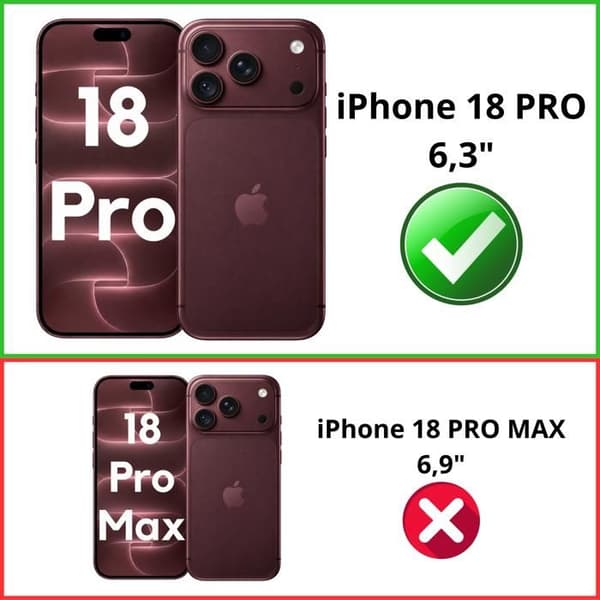 iPhone 18 PRO-fodral - Stötsäker Skydd Silikon Mjuk Transparent Phonillico®