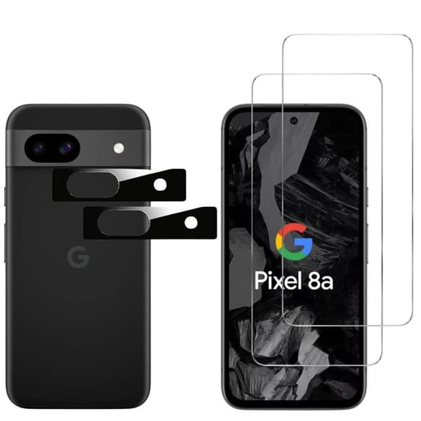 Skärmskydd - Phonillico - Google Pixel 8a - Paket 2 - Härdat Glas - Represistent