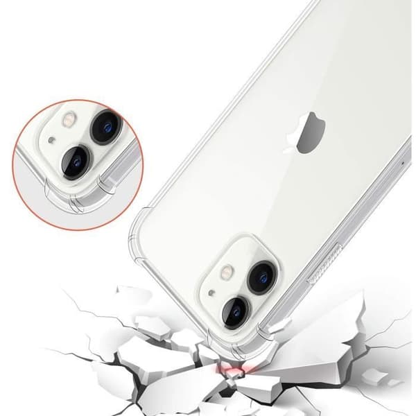 Stötsäkert transparent silikonfodral för iPhone 12 MINI (5,4") Phonillico®