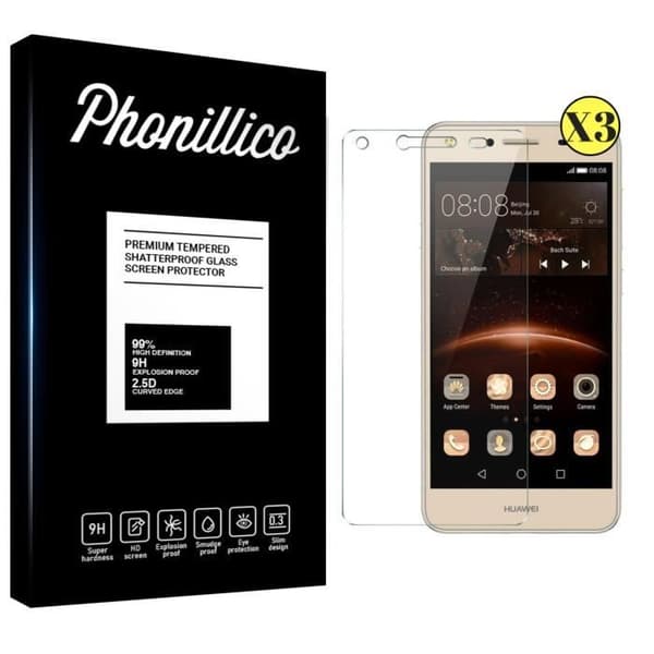 Härdat Glas Huawei Y5 2 - [Pack 3] Ultra Resistenta Skärmskydd [Phonillico®]