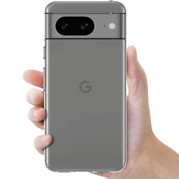 Fodral - Phonillico - Google Pixel 8a - Mjukt - Transparent - Reptåligt