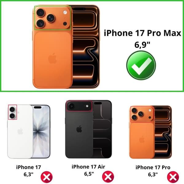 Coque för iPhone 17 PRO MAX - Stötdämpande Transparent Silikon Skydd Phonillico®