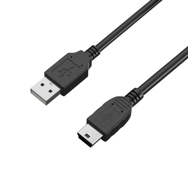 Kabel för Sony Move Motion Controller/PS3 SIXAXIS Wireless Controller - Mini B/USB 2.0 Svart 1 Meter Phonillico®