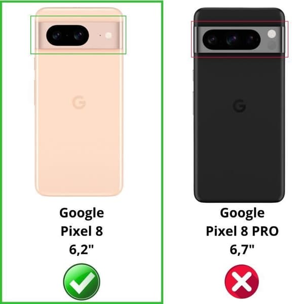 Filmer av härdat glas för Google Pixel 8 [Pack 4] Skyddsglas Phonillico®