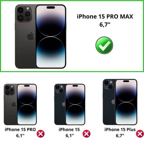 Skydd film - Phonillico® - iPhone 15 PRO MAX - 4-pack - Härdat glas - Represistent