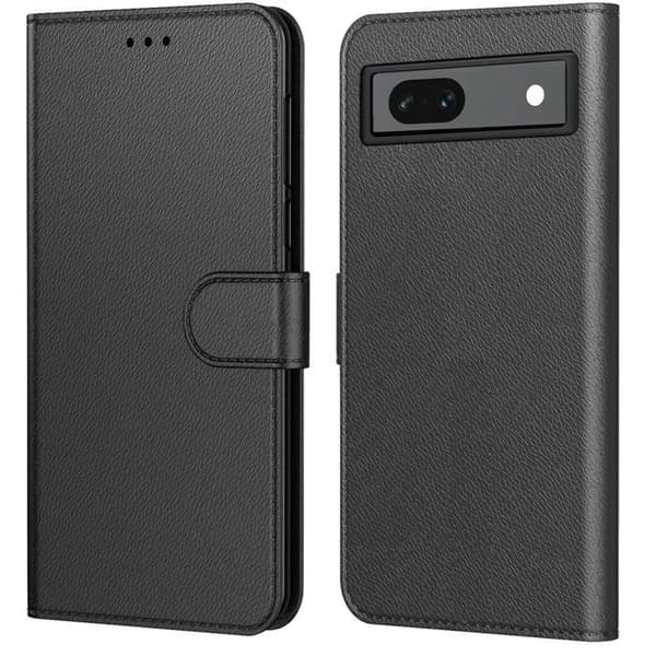 Fodral - Phonillico - Google Pixel 8a - Svart Plånbok - Lädereffekt - Stativfunktion