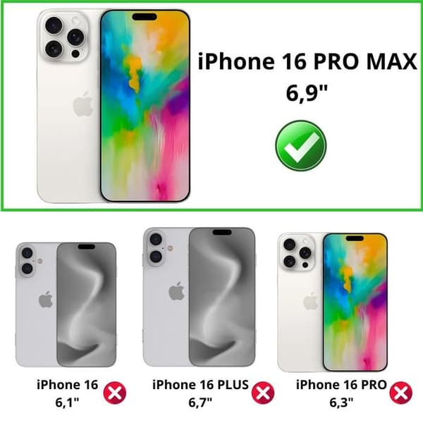 Filmm för iPhone 16 PRO MAX [Pack 4] Skyddsglas Phonillico®