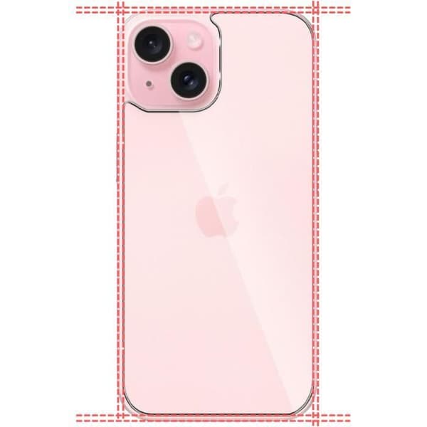 Filmm för härdat glas bak till iPhone 15 [Pack 2] Skyddsglas Phonillico®
