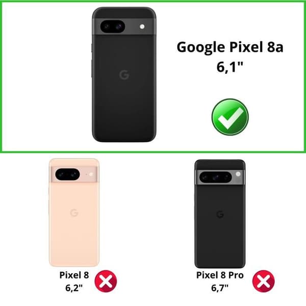 Härdat Glas för Google Pixel 8a [Pack 4] Screen Protector Film Phonillico