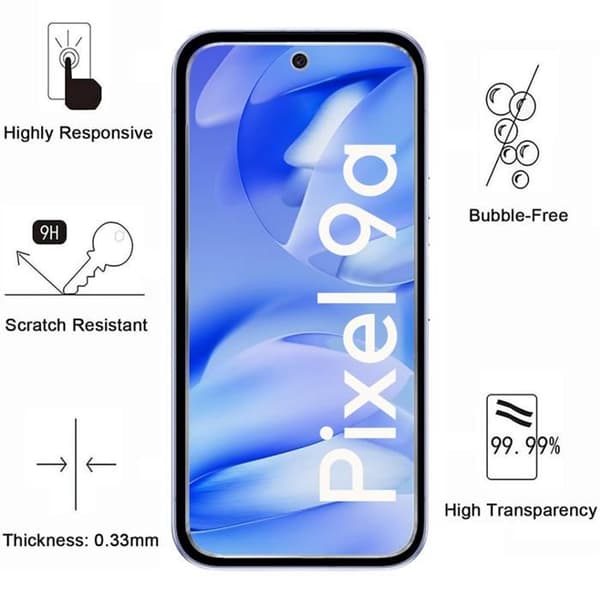 Härdat Glas för Google Pixel 9a [Pack 4] Skyddsglasfilm Phonillico®